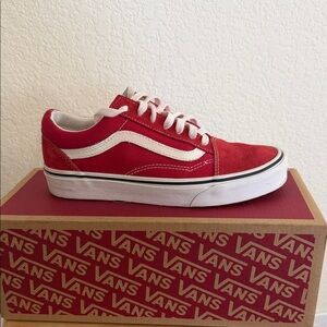 Vans Classic Red and White Sneakers